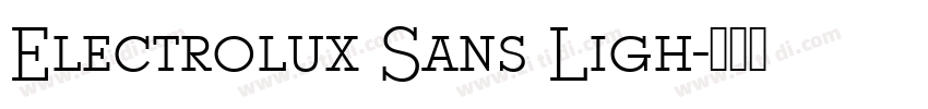 Electrolux Sans Ligh字体转换